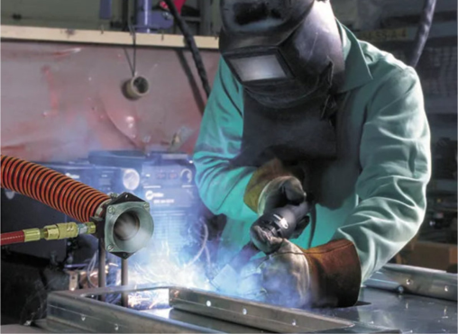 Amplificador de ar Vortec para extração de fumos e vapores industriais