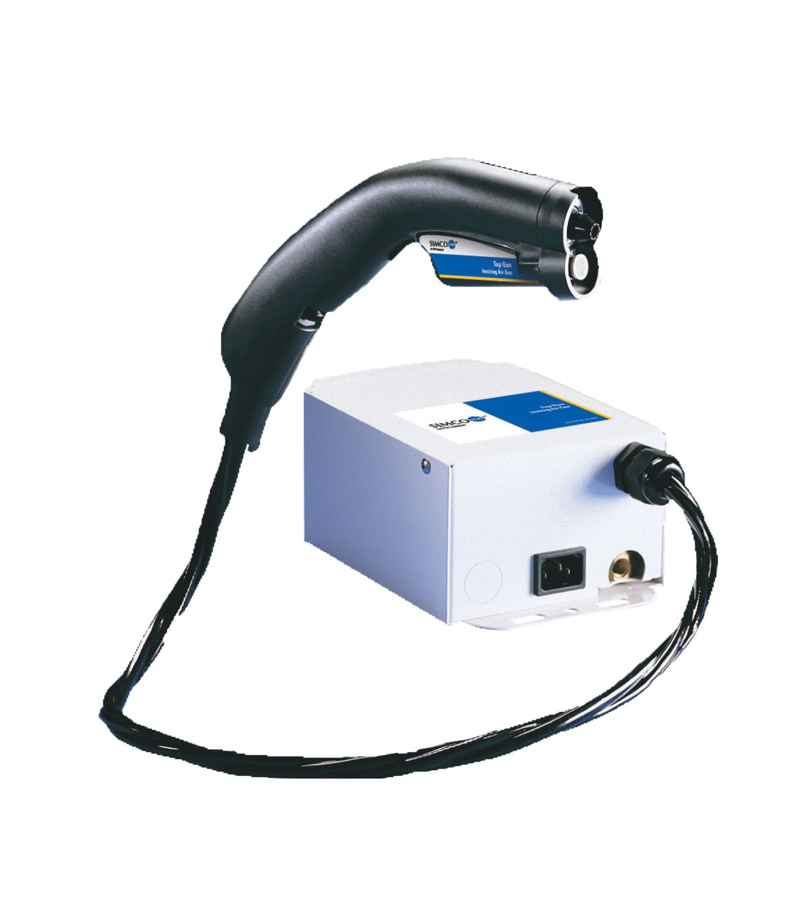 Pistola de ionização Top Gun da Simco-Ion para eliminação de eletricidade estática e limpeza industrial